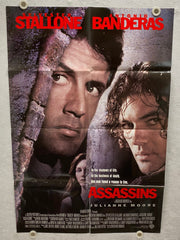 1995 Assassins 1SH Movie Poster 27 x 41 Sylvester Stallone, Antonio Banderas   - TvMovieCards.com