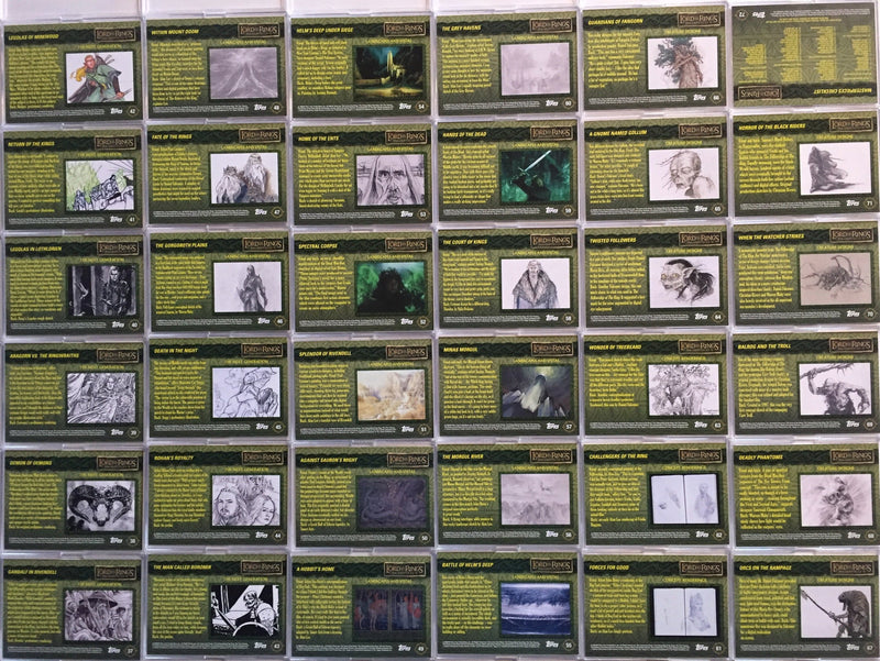Lord of the Rings Masterpieces Series Two Base Card Set 72 Cards   - TvMovieCards.com