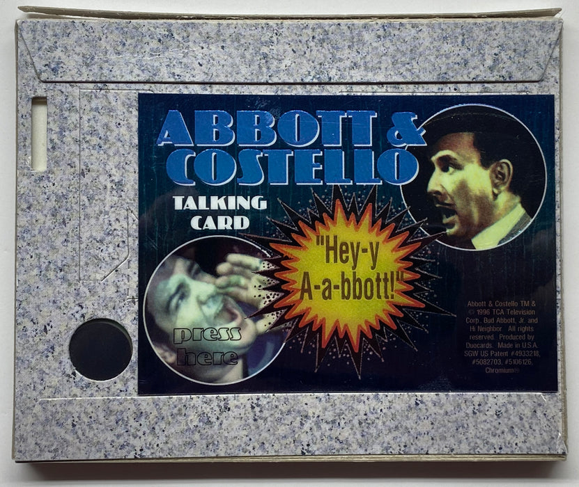 1996 Abbott & Costello Talking Chase Card "Hey-y A-a-bbott!" DouCards   - TvMovieCards.com