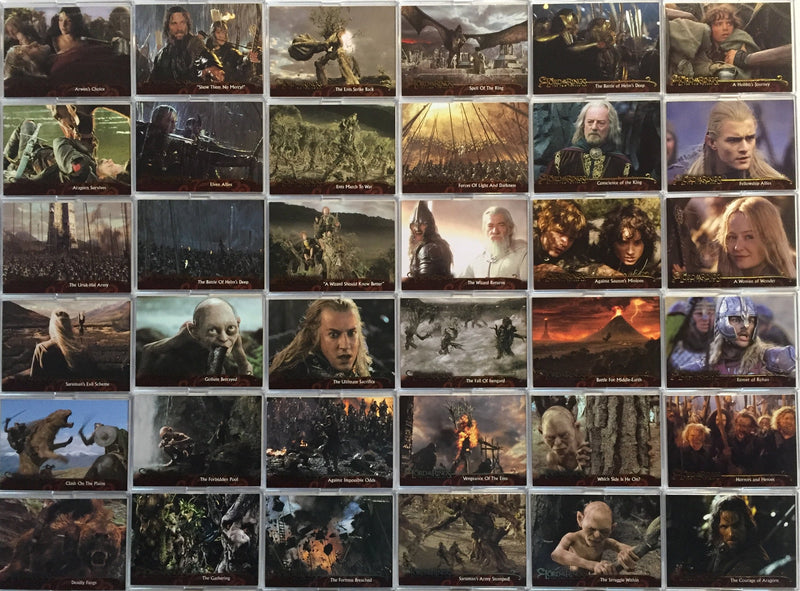Lord of the Rings Two Towers Update Base Card Set 72 Cards   - TvMovieCards.com