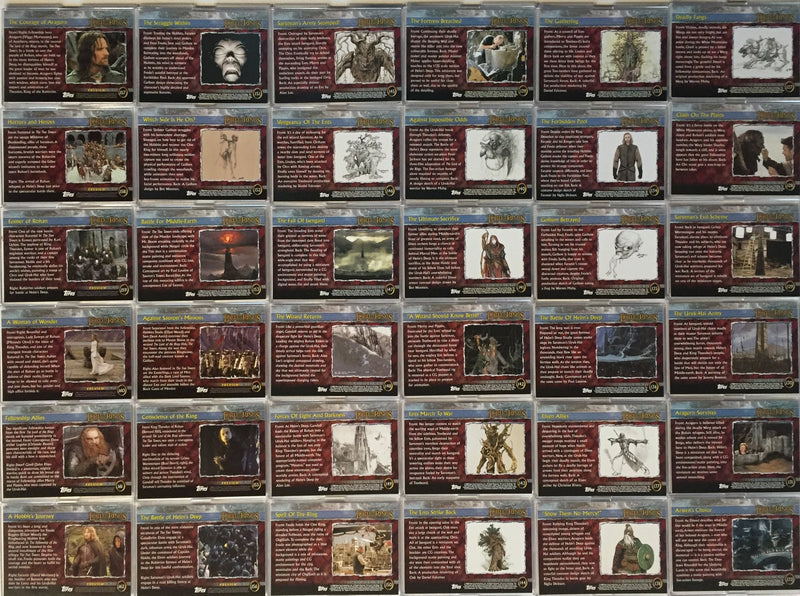 Lord of the Rings Two Towers Update Base Card Set 72 Cards   - TvMovieCards.com