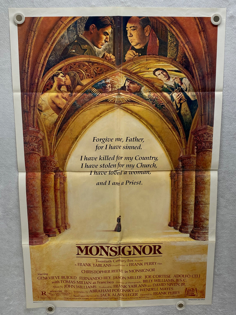 1981 Monsignor 1SH Movie Poster 27 x 41 Christopher Reeve, Geneviève Bujold   - TvMovieCards.com