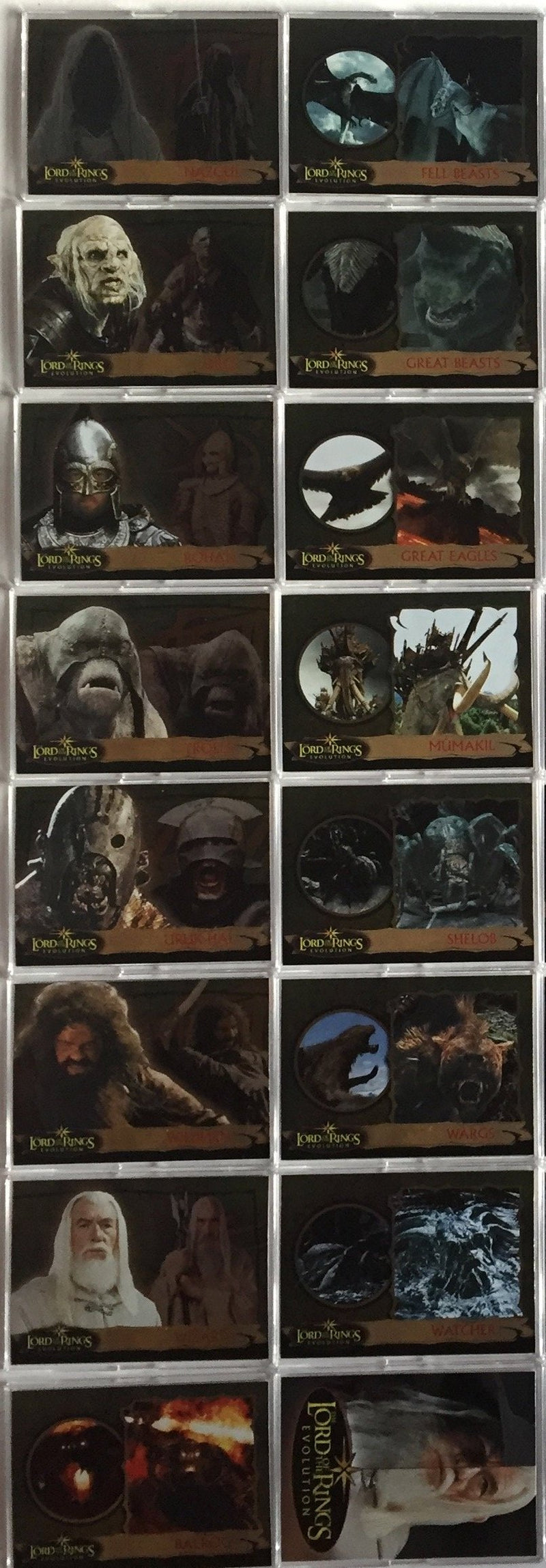 Lord of the Rings Evolution Base Card Set 72 Cards Topps 2006 - TvMovieCards.com