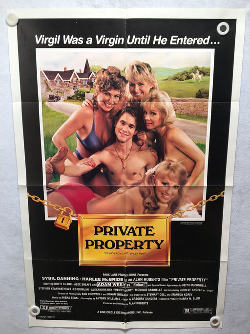 1985 Private Property - Young Lady Chatterley II Original 1SH Movie Poster   - TvMovieCards.com