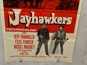 1959 The Jayhawkers! 1SH Movie Poster 27 x 41 Jeff Chandler, Fess Parker   - TvMovieCards.com