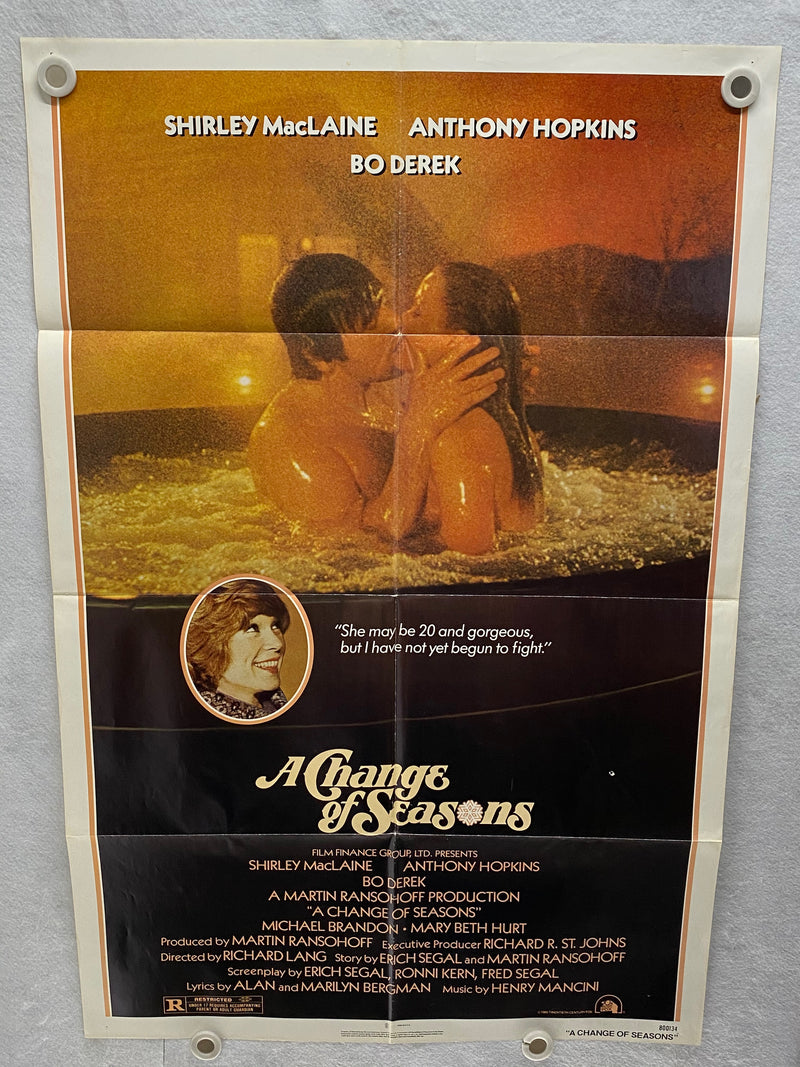 1980 A Change of Seasons 1SH Movie Poster 27 x 41 Shirley MacLaine Bo Derek   - TvMovieCards.com