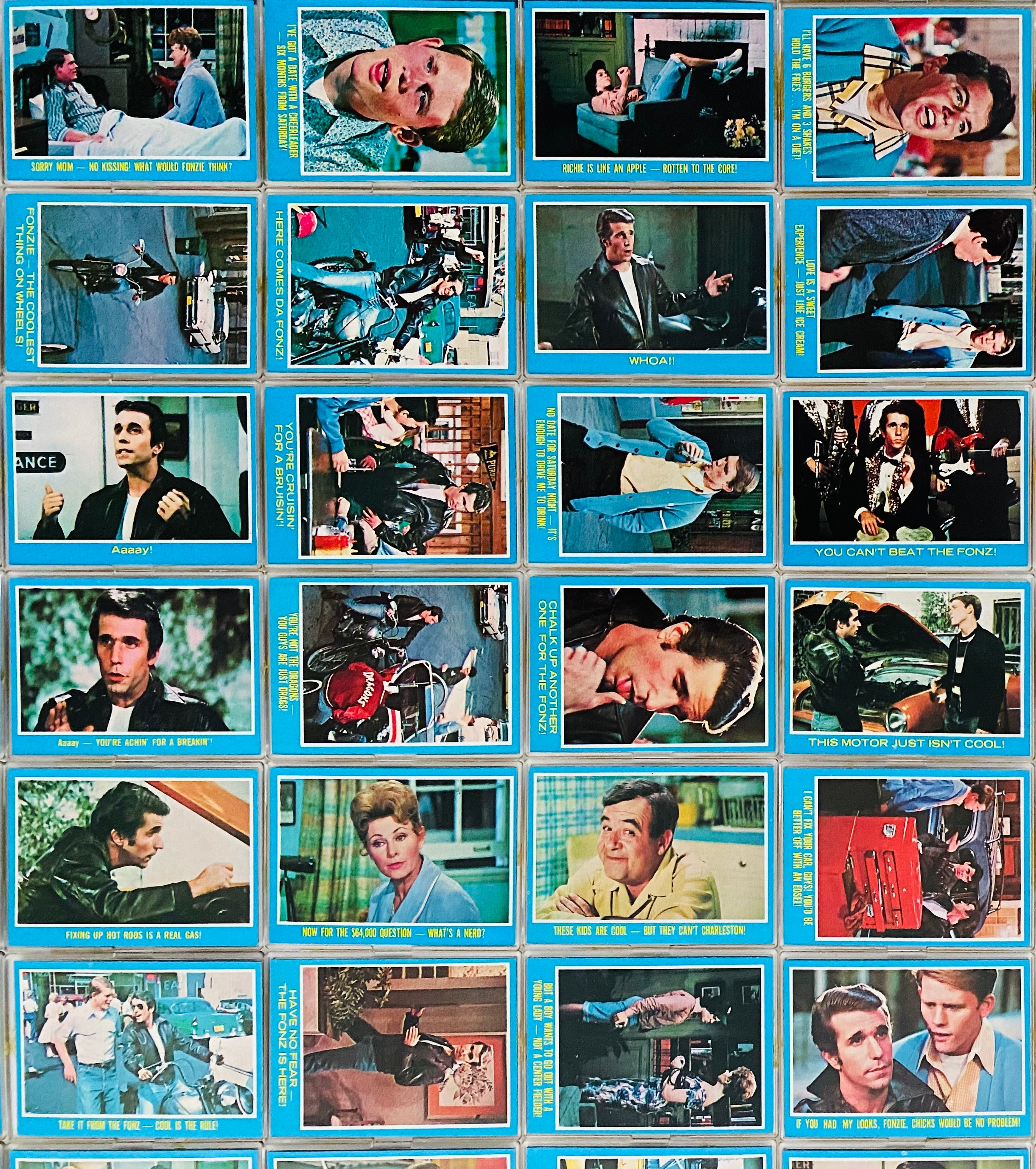 1976 Happy Days TV Show Complete Vintage Trading Card Set 44 Cards