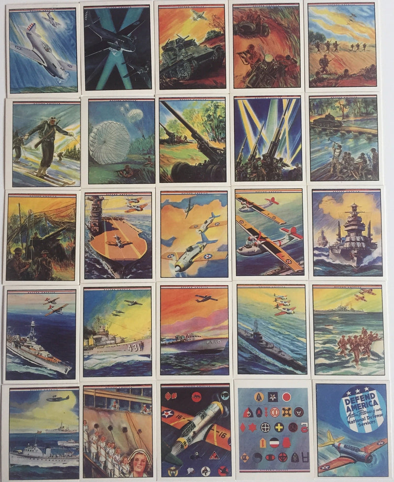 Defend America World War II Reprint Card Set 25 Cards 1983   - TvMovieCards.com