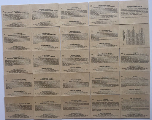 Defend America World War II Reprint Card Set 25 Cards 1983   - TvMovieCards.com