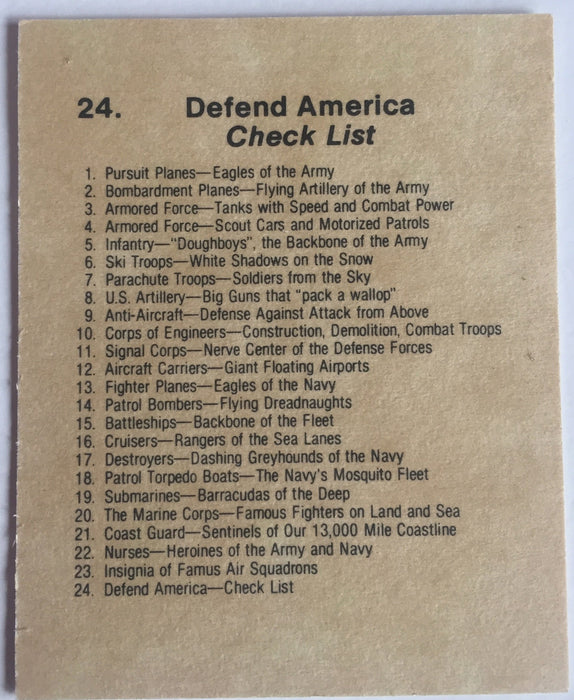 Defend America World War II Reprint Card Set 25 Cards 1983   - TvMovieCards.com