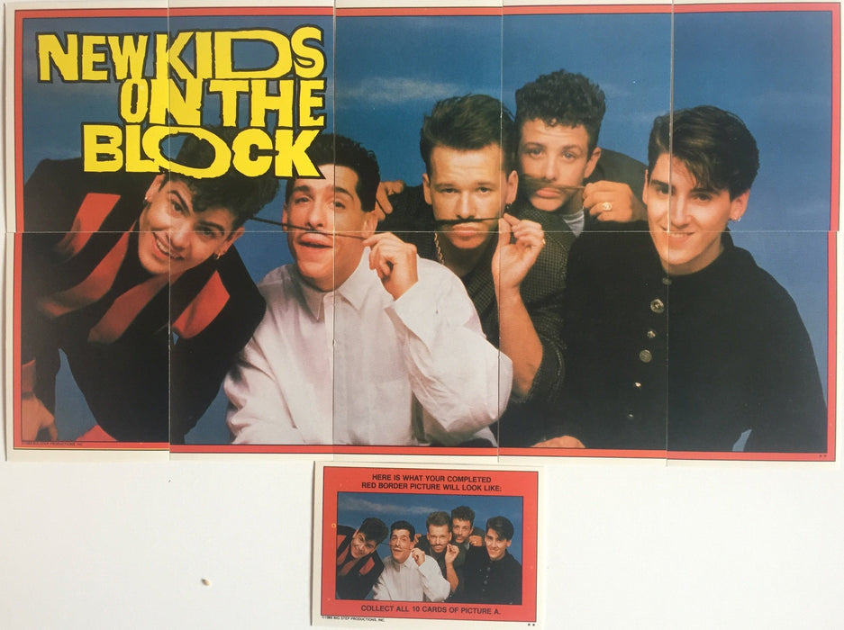New Kids on the Block Music Sticker Card Set by Topps 11 cards with Mustaches   - TvMovieCards.com