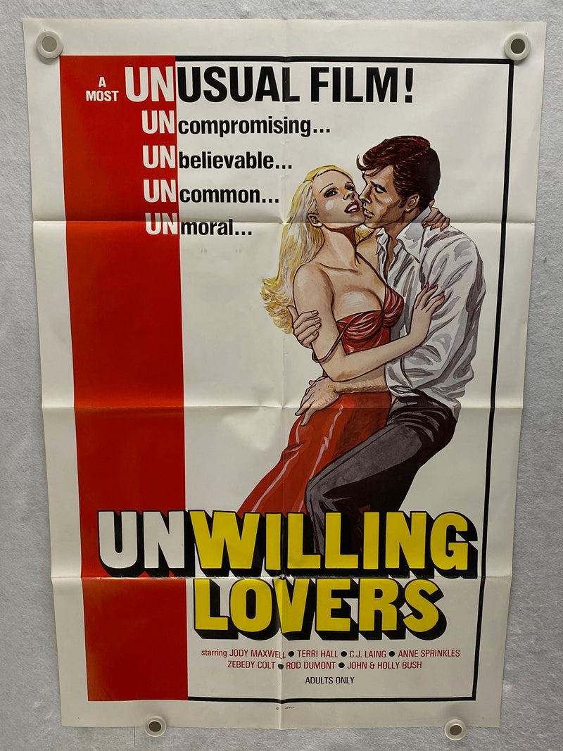 1977 Unwilling Lovers 1SH Movie Poster 27 x 41 Sexploitation Jodie Maxwell   - TvMovieCards.com