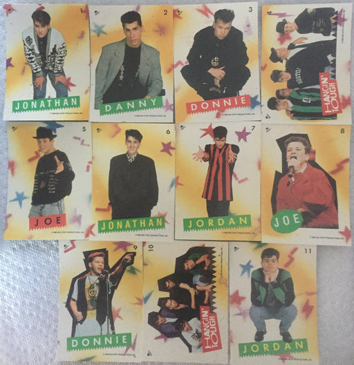 New Kids on the Block Music Sticker Card Set by Topps 11 cards Hangin Tough   - TvMovieCards.com