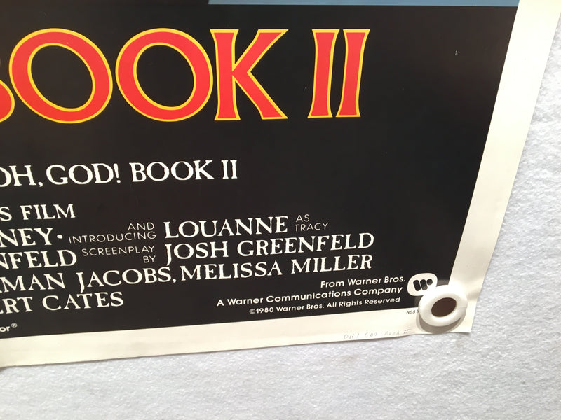 1980 Oh God! Book II Original 1SH Movie Poster 27 x 41 George Burns   - TvMovieCards.com