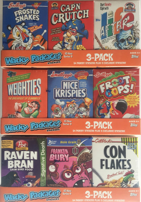 Wacky Packages Stickers Series Nine Cereal Card Box Collection   - TvMovieCards.com