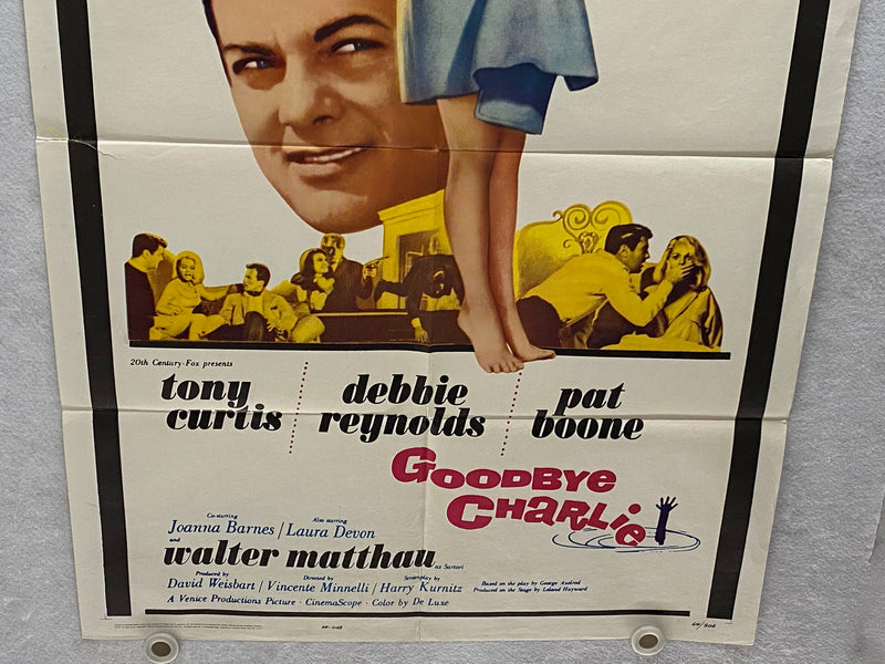 1964 Goodbye Charlie 1SH Movie Poster 27 x 41 Tony Curtis, Debbie Reynolds   - TvMovieCards.com
