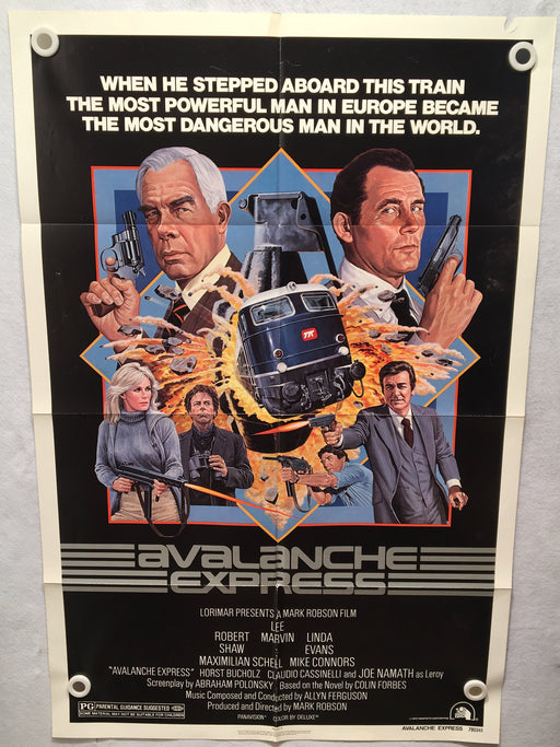 1979 Avalanche Express Original 1SH Movie Poster 27 x 41 Lee Marvin Linda Evans   - TvMovieCards.com