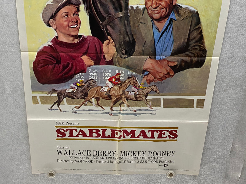 1973 Stable Mates 1SH Movie Poster 27 x 41  Wallace Beery, Mickey Rooney, Arthur   - TvMovieCards.com