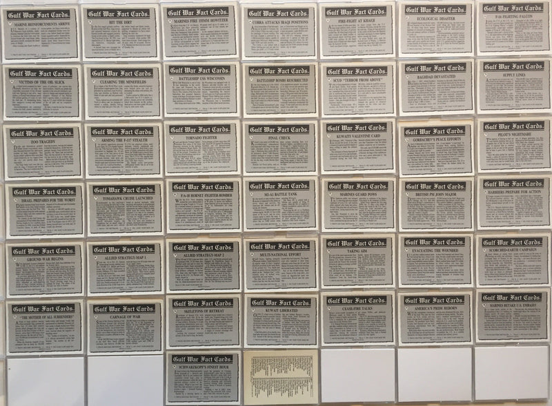 Desert Storm Gulf War Facts Base Card Set 100 Cards Dart   - TvMovieCards.com