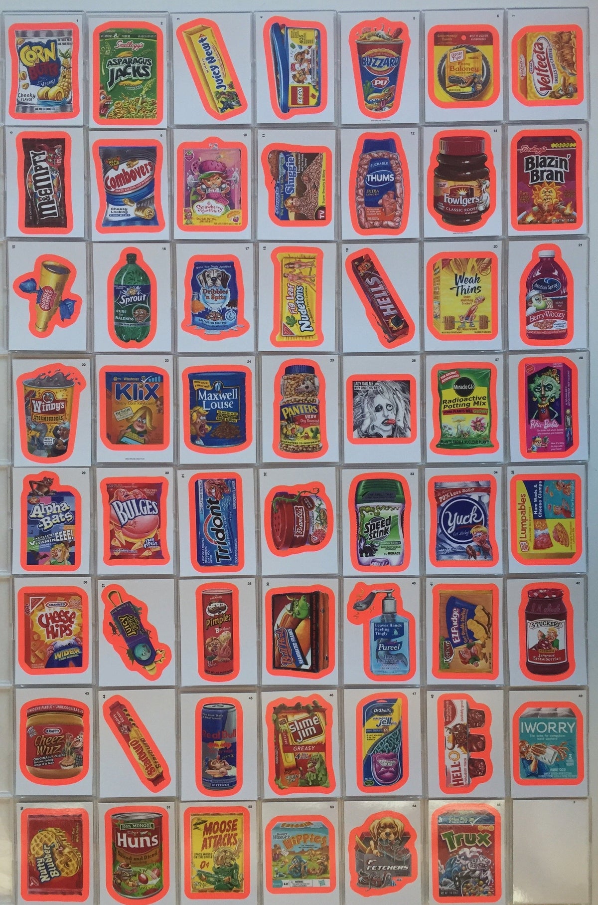 [希少]ボイスラッガー　全135種　カードコンプ Wacky Packages Stickers Series 9 Red Parallel Card Set 55 Cards