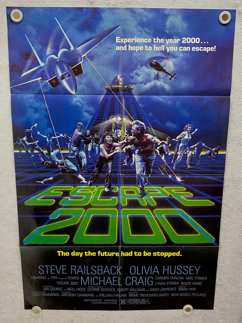 1982 Escape 2000 1SH Movie Poster 27 x 40 Steve Railsback, Olivia Hussey   - TvMovieCards.com