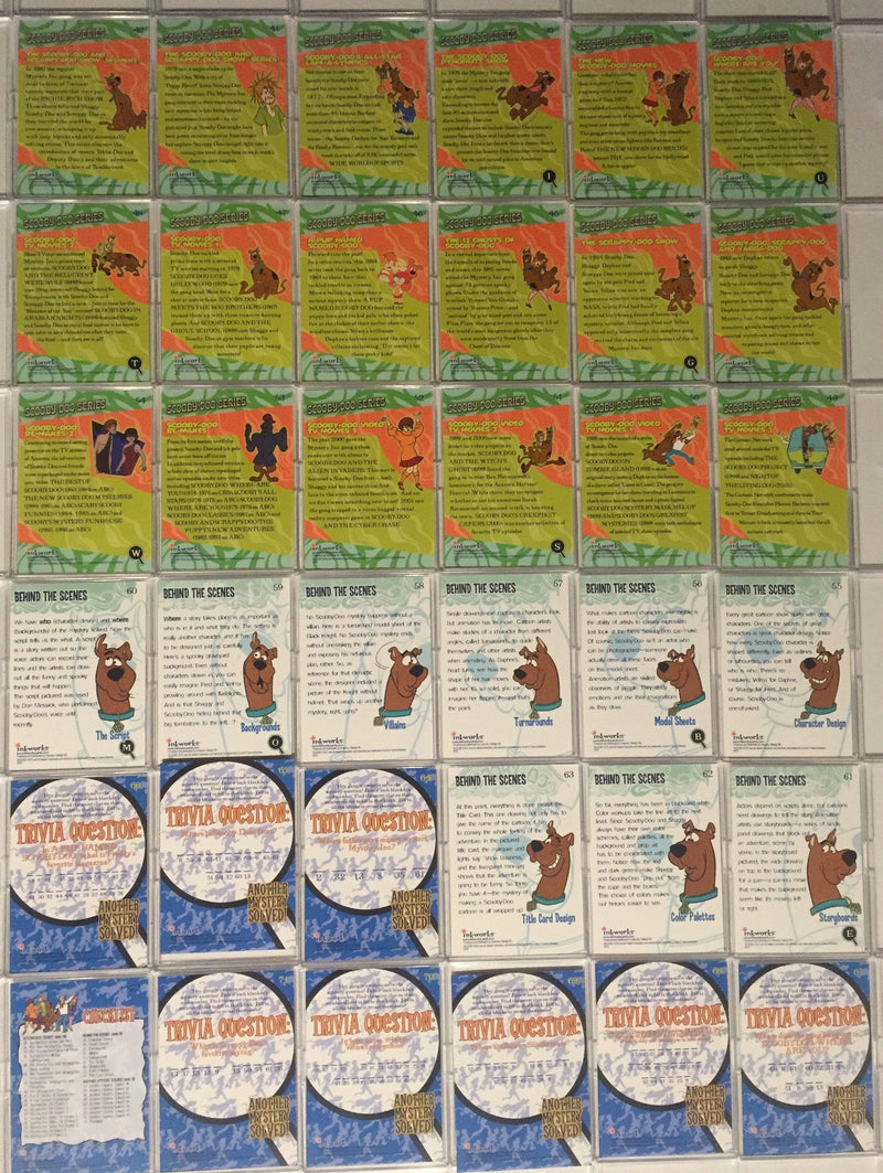 Scooby Doo Mysteries & Monsters Base Trading Card Set 72 Cards Inkworks 2003   - TvMovieCards.com