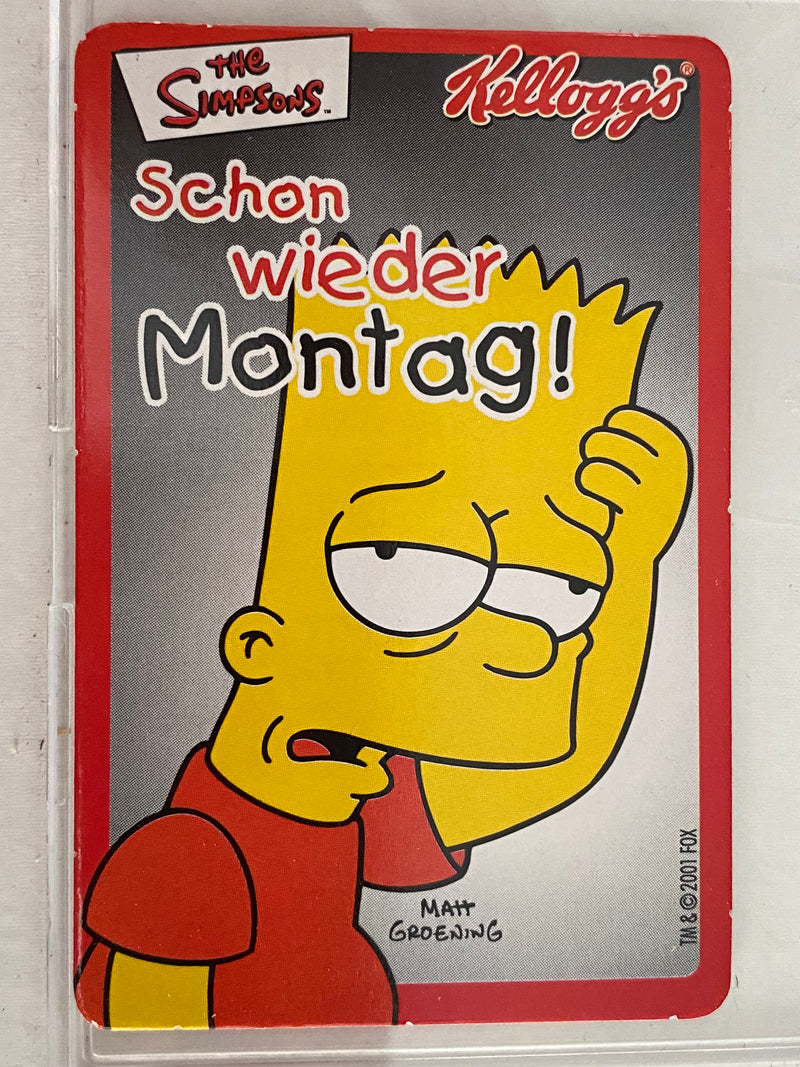 2001 The Simpsons Trading Card Set German Kelloggs Promo Sticker Set of 20   - TvMovieCards.com