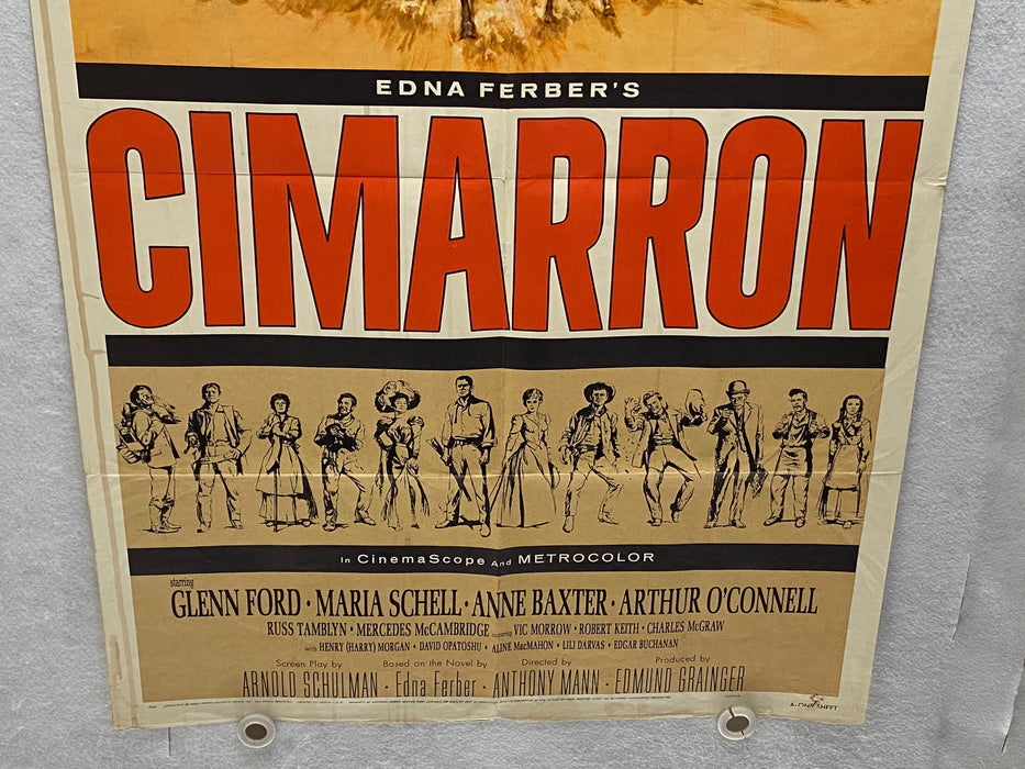 1960 Cimarron 1SH Movie Poster 27 x 41 Glenn Ford, Maria Schell, Anne Baxter   - TvMovieCards.com
