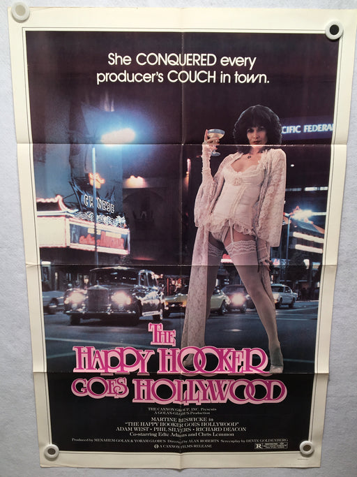 1980 The Happy Hooker Goes Hollywood 1SH Movie Poster 27 x 41 Martine Beswick   - TvMovieCards.com