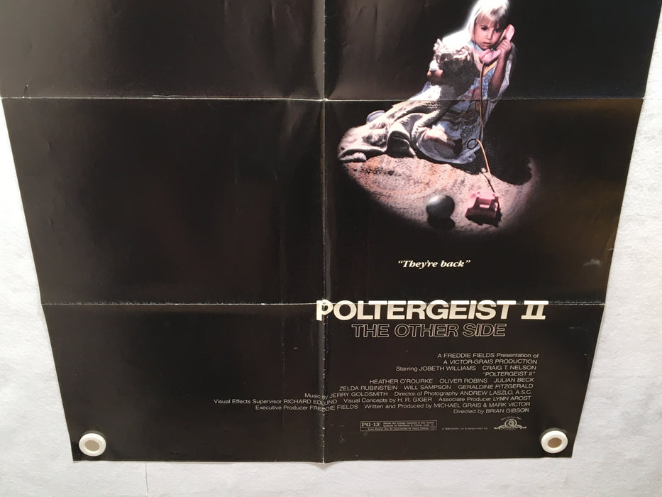 1986 Poltergeist II Original 1SH Movie Poster 27 x 41 JoBeth Williams   - TvMovieCards.com