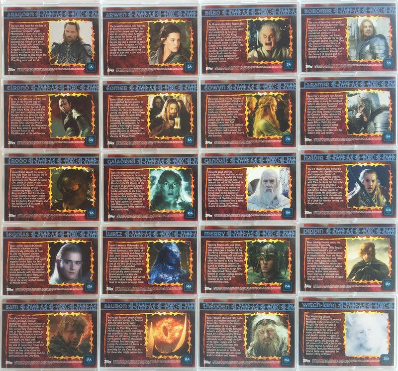 Lord of the Rings Evolution "A" Chase Card Set 1A thru 20A Topps 2006 - TvMovieCards.com
