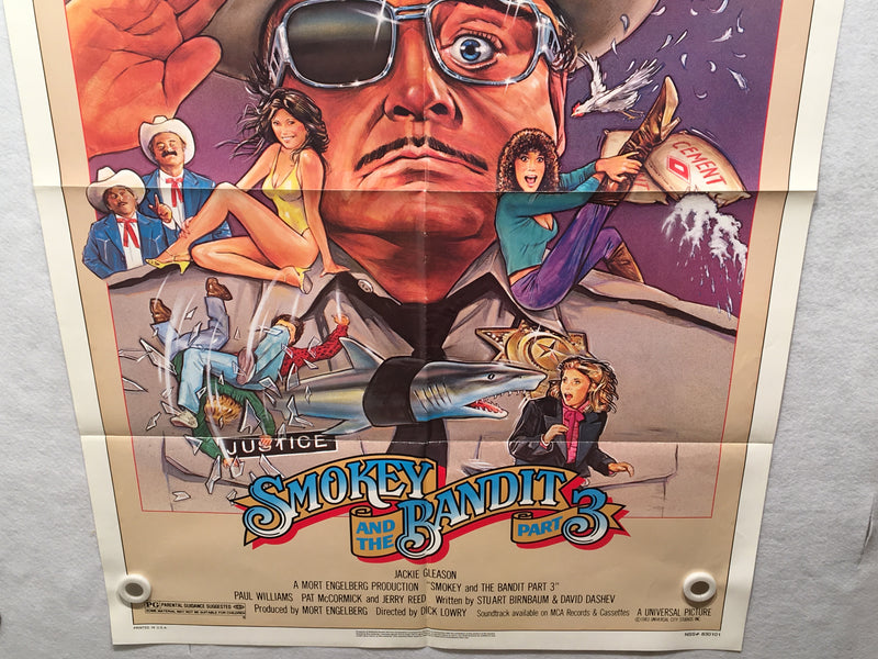 1983 Smokey and the Bandit 3 Original 1SH Movie Poster 27 x 41 Jackie Gleason   - TvMovieCards.com