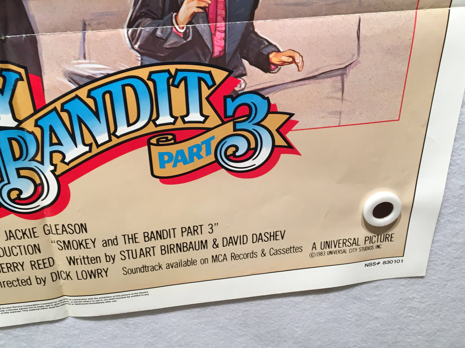1983 Smokey and the Bandit 3 Original 1SH Movie Poster 27 x 41 Jackie Gleason   - TvMovieCards.com