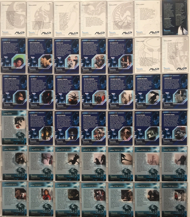 Alien vs Predator Movie Base Card Set 90 Cards - TvMovieCards.com