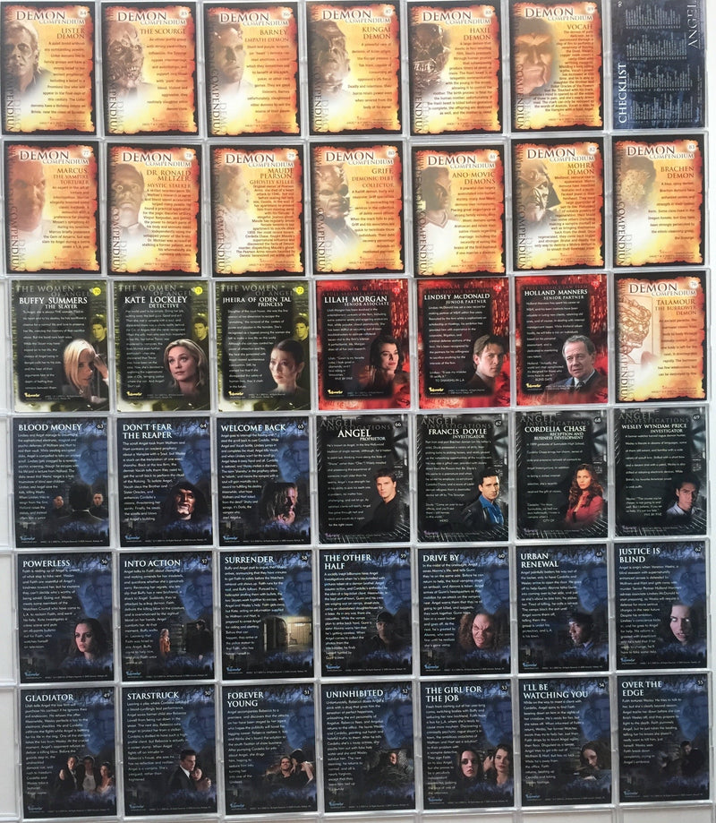 Angel Season 1 Base Card Set 90 Cards   - TvMovieCards.com