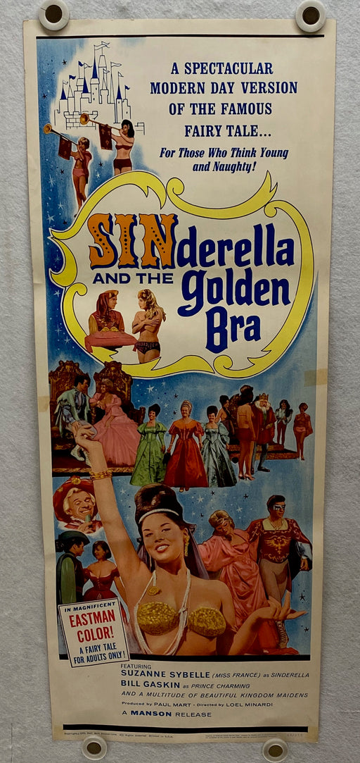 1964 Sinderella and the Golden Bra Insert Movie Poster 14 x 36 Suzanne Sybele   - TvMovieCards.com