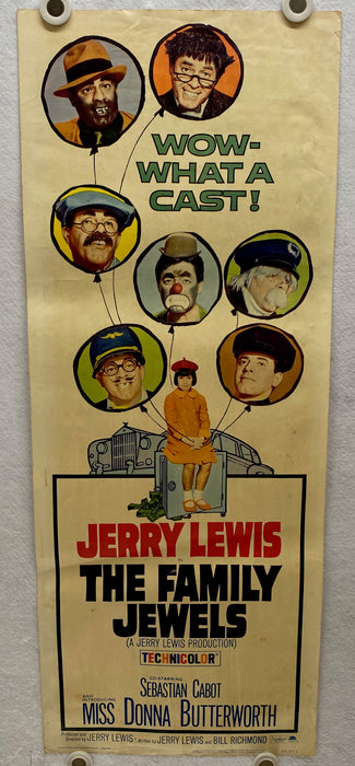 1965 The Family Jewels Insert Movie Poster 14 x 36 Jerry Lewis, Sebastian Cabot   - TvMovieCards.com