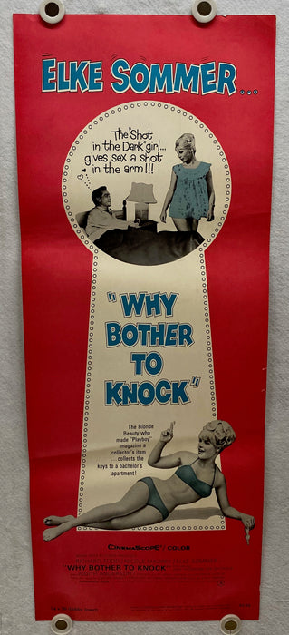 1961 Why Bother To Knock Insert Movie Poster 14 x 36 Richard Todd Nicole Maurey   - TvMovieCards.com