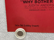 1961 Why Bother To Knock Insert Movie Poster 14 x 36 Richard Todd Nicole Maurey   - TvMovieCards.com