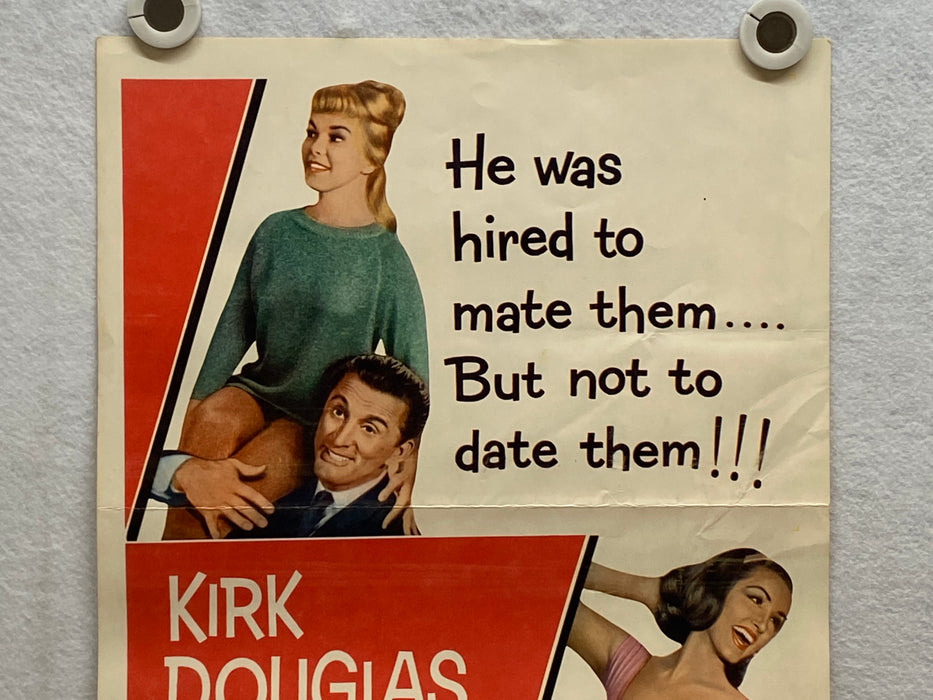 1963 For Love or Money Insert Movie Poster 14 x 36 Kirk Douglas, Mitzi Gaynor   - TvMovieCards.com