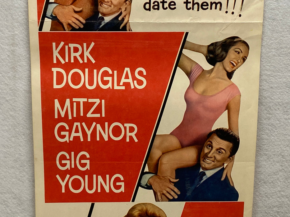 1963 For Love or Money Insert Movie Poster 14 x 36 Kirk Douglas, Mitzi Gaynor   - TvMovieCards.com