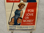 1963 For Love or Money Insert Movie Poster 14 x 36 Kirk Douglas, Mitzi Gaynor   - TvMovieCards.com
