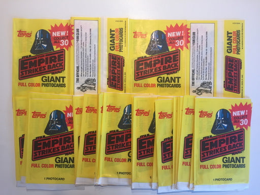 25 Empire Strikes Back Giant Photocards EMPTY Wrappers Lot Topps 1980 - TvMovieCards.com