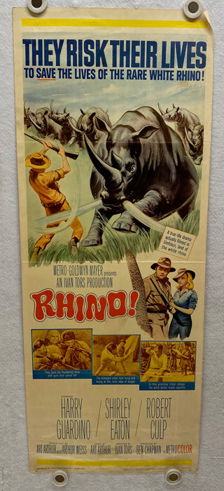 1964 Rhino! Insert Movie Poster 14 x 36 Harry Guardino, Shirley Eaton, Robert Cu   - TvMovieCards.com