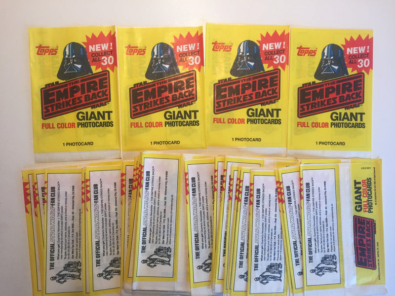 25 Empire Strikes Back Giant Photocards EMPTY Wrappers Lot Topps 1980 - TvMovieCards.com