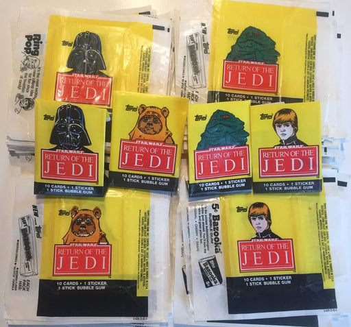 50 Return of the Jedi  Series 1 Vintage Card Gum Wrappers Mixed Topps 1983   - TvMovieCards.com