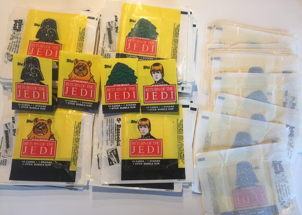 50 Return of the Jedi  Series 1 Vintage Card Gum Wrappers Mixed Topps 1983   - TvMovieCards.com