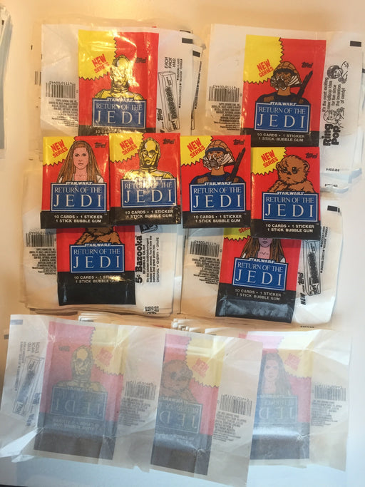 100 Return of the Jedi Vintage Card Gum Wrappers Mixed Series 1  & 2 Topps 1983   - TvMovieCards.com