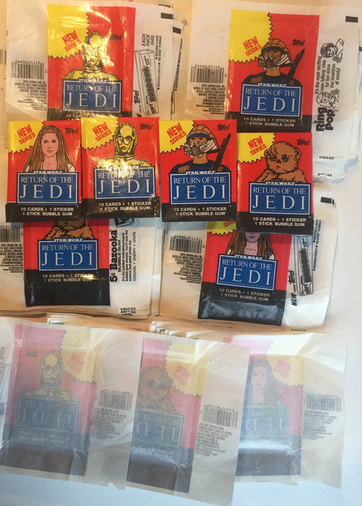 50 Return of the Jedi  Series 2 Vintage Card Gum Wrappers Mixed Topps 1983   - TvMovieCards.com
