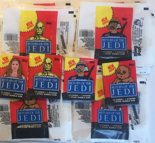 50 Return of the Jedi  Series 2 Vintage Card Gum Wrappers Mixed Topps 1983   - TvMovieCards.com